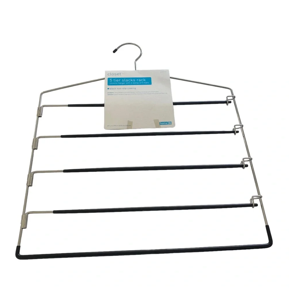 Specialty hangers - 5 Tier Slacks Rack and 2 Scarf Hangers